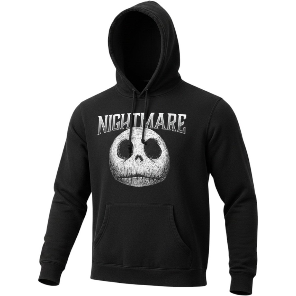 Disney Nightmare Before Christmas Jack Skellington Hoodie Black Mens Large LG